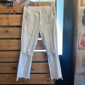 Mother Denim The Insider Crop Step Fray